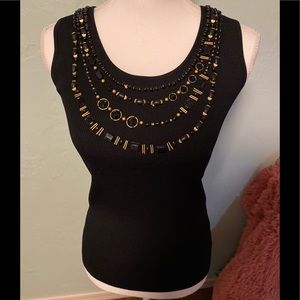 Ruby Rd. Embellished Tank Top.